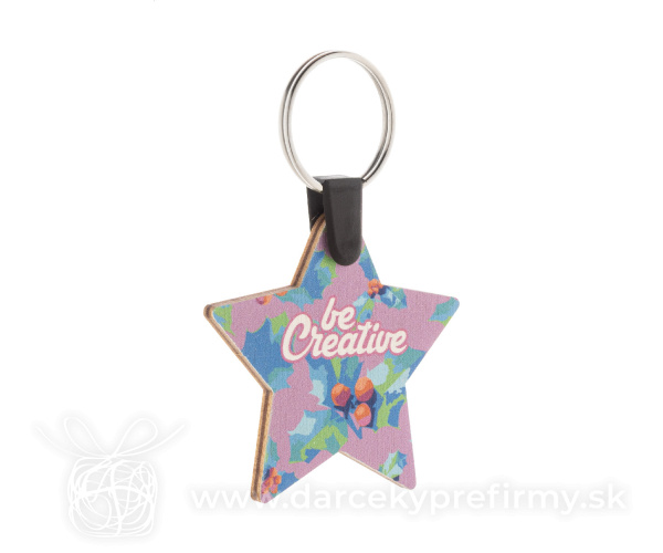 Fjerny Creative - vlastný vianočný prívesok na kľúče, hviezda