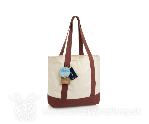 SHOP LOCAL AWARE™ recyklovaná bavlnená taška tote s gramážou