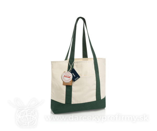 SHOP LOCAL AWARE™ recyklovaná bavlnená taška tote s gramážou