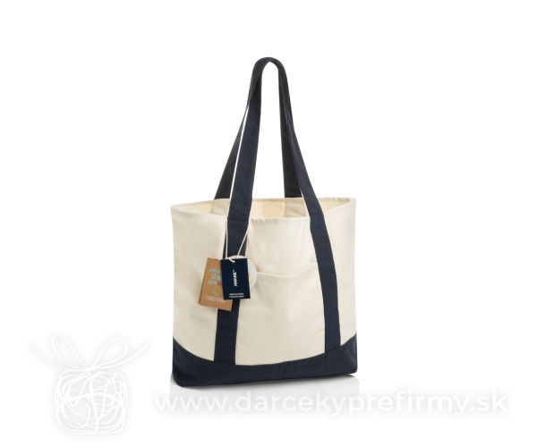 SHOP LOCAL AWARE™ recyklovaná bavlnená taška tote s gramážou