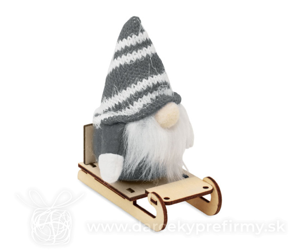 FROSTY SLEIGH - Trpaslík na drevených saniach