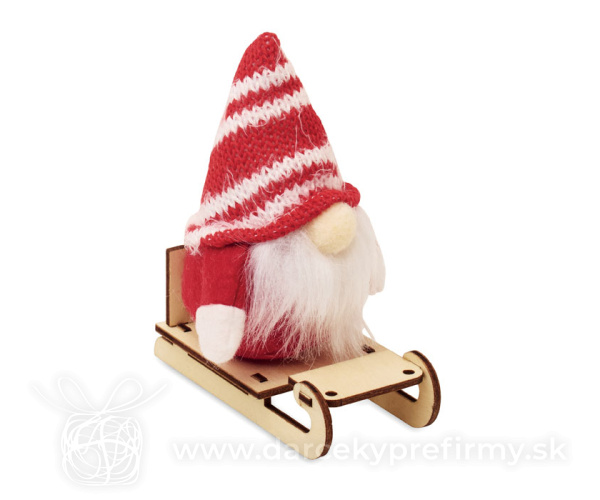 FROSTY SLEIGH - Trpaslík na drevených saniach