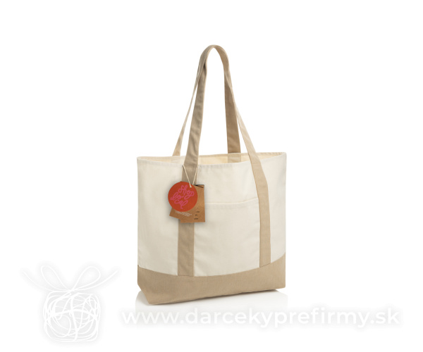 SHOP LOCAL AWARE™ recyklovaná bavlnená taška tote s gramážou