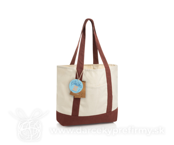 SHOP LOCAL AWARE™ recyklovaná bavlnená taška tote s gramážou