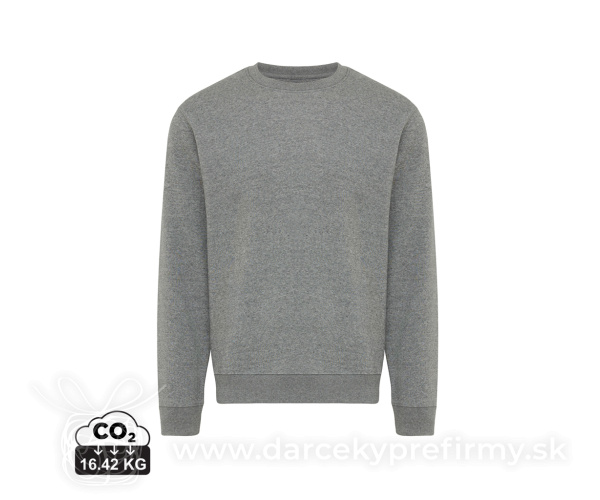 IQONIQ Toria Unisex mikina s okrúhl. výstrihom z rec. bavlny