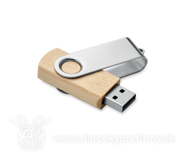 TECHMATE BAMBOO - Bambusová USB kľúčenka s kapacitou 16 GB