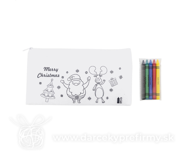 Julfar Draw - vianočné puzdro na pastelky na vyfarbenie