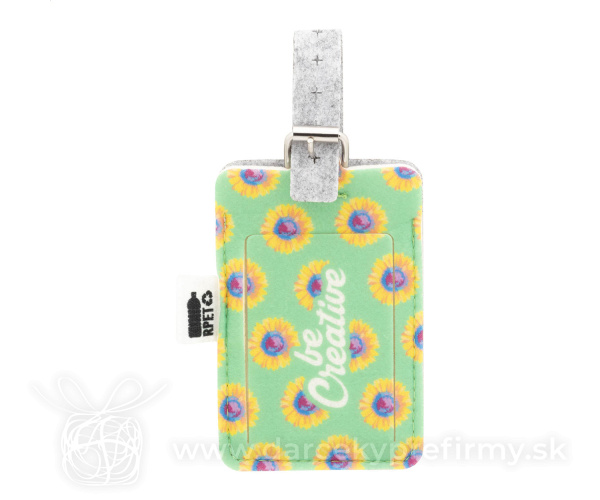 CreaFelt Tag - RPET visačka na zákazku na batožinu