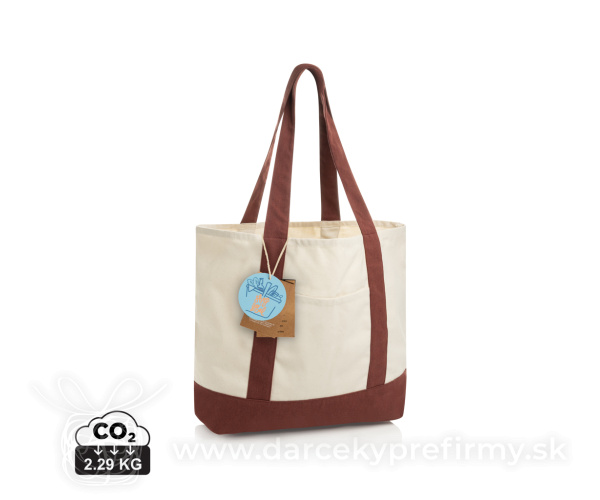 SHOP LOCAL AWARE™ recyklovaná bavlnená taška tote s gramážou