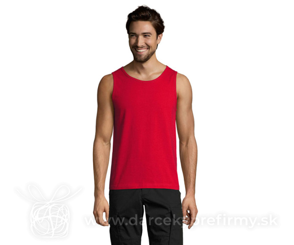 JUSTIN - JUSTIN PÁNSKE TRIČKO BEZ RUKÁVOV 150 g   -WH-3XL