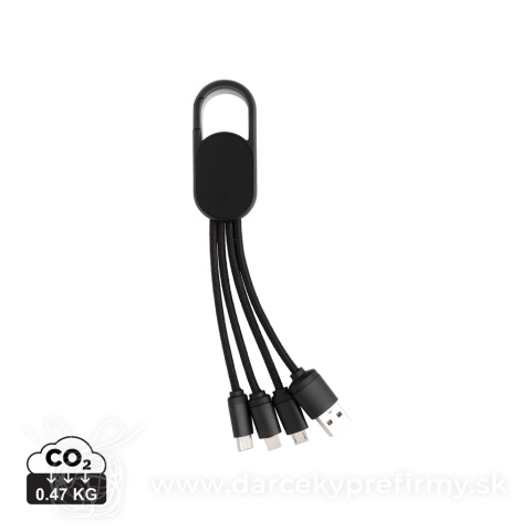 Obrázok produktu Nabíjací kábel 4 v 1 s karabínou