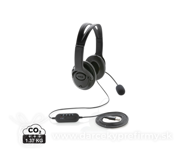 Kancelársky headset s mikrofónom
