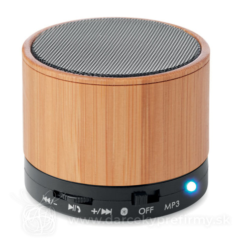 Obrázok produktu ROUND BAMBOO - Bezdrôtový reproduktor bambus