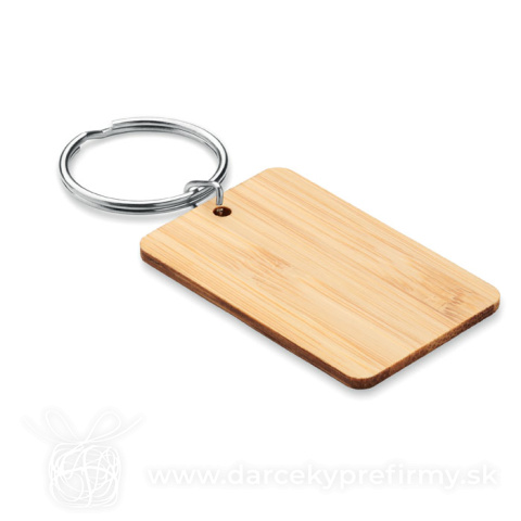 Obrázok produktu ANGLEBOO - Obdĺžniková bambusová kľúčenka