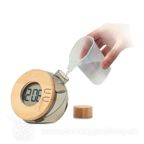 Obrázok produktu DROPPY LUX - Bambusové vodné hodiny LCD