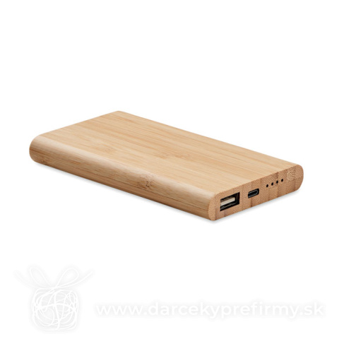 Obrázok produktu ARENAPOWER C - Bambusová powerbanka 4000 mAh