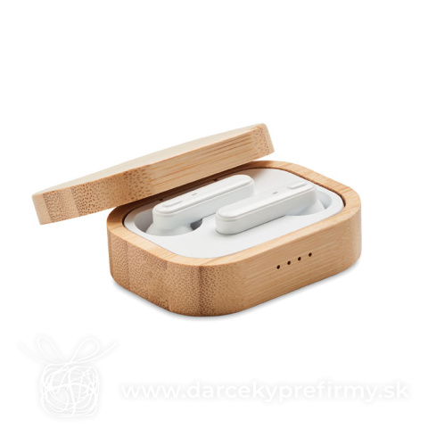 Obrázok produktu JAZZ BAMBOO - Slúchadlá TWS v bambusovom puzdre