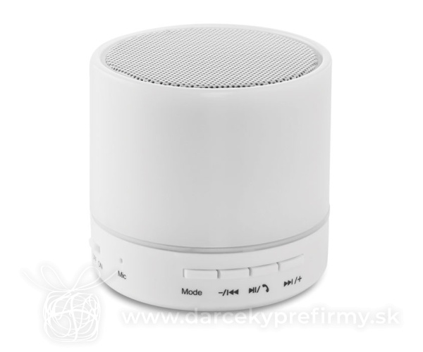 ROUND WHITE - Bezdrôtový reproduktor LED