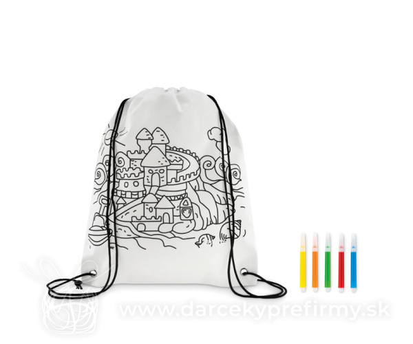CARRYDRAW - Šnúrkový batoh s farbičkami