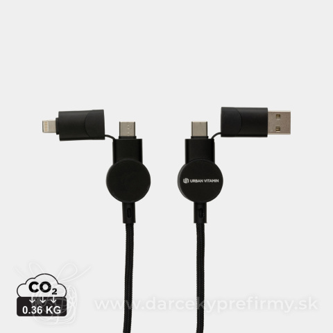 Obrázok produktu Nabíjací kábel 6 v 1 Oakland 1,2m 45W z RCS recykl. plastu