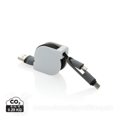 Obrázok produktu Zvinovací nabíjací kábel 3 v 1