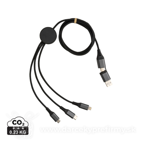 Obrázok produktu Nabíjací kábel 6 v 1 Terra 120cm z RCS recykl. hliníka a TPE