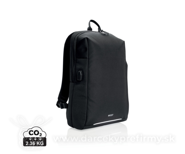 RFID USB batoh na 15,6" notebook Swiss Peak z RPET AWARE™