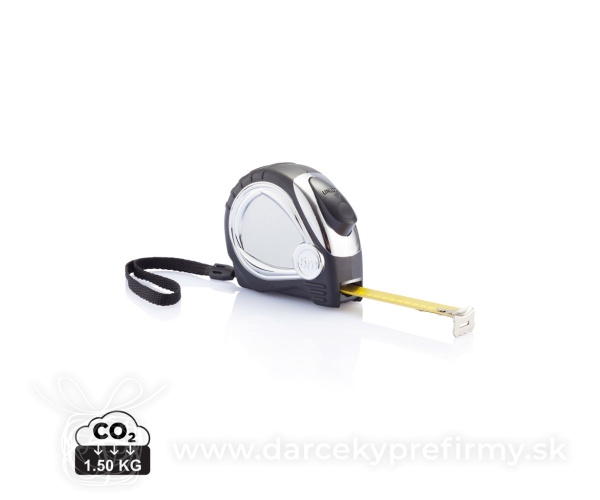 Automatický chrómovaný zvinovací meter, 5 m/19 mm