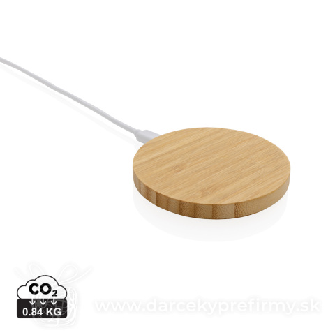 Obrázok produktu Bambusová bezdrôtová nabíjačka 15W
