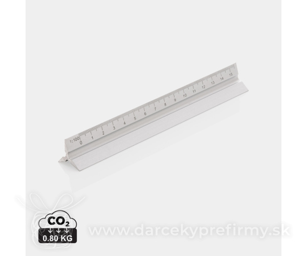 Hliníkové trojuholníkové pravítko 15cm