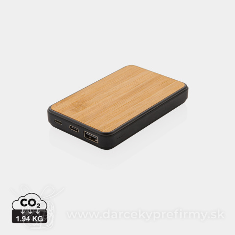 Obrázok produktu Powerbanka 5 000 mAh z bambusu a RCS Rplastu