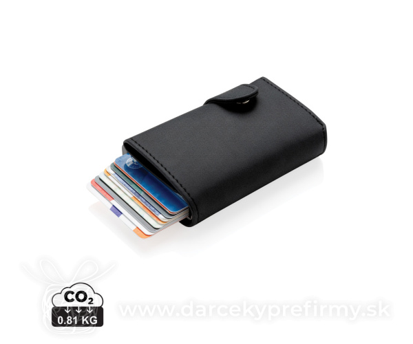 Hliníkové RFID puzdro na karty s PU peňaženkou