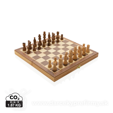 Obrázok produktu Prémiový drevený šach v skladacej šachovnici