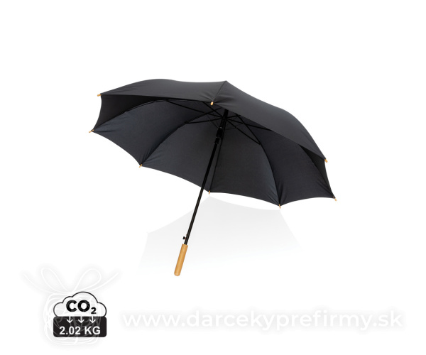 27" bambusový auto-open dáždnik Impact zo 190T RPET AWARE™