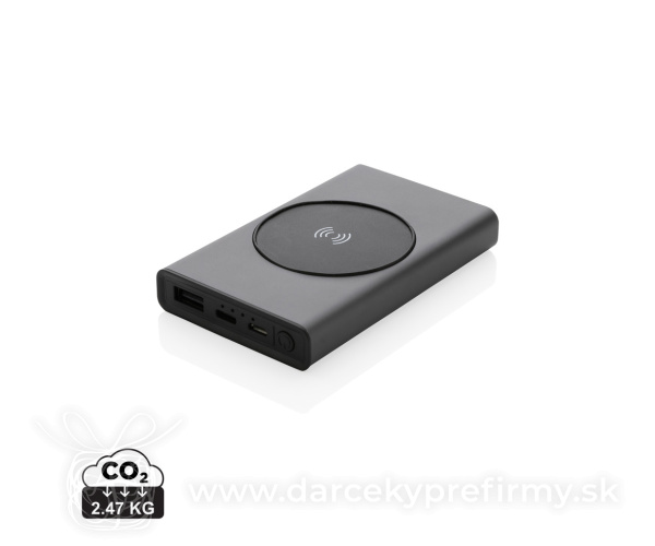 Powerbanka Terra 5000mAh s 5W Qi z RCS rec. hliníka a ABS