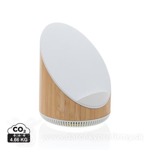 Obrázok produktu Bambusový reproduktor Ovate 5W s bezdrôtovou nabíjačkou 15W