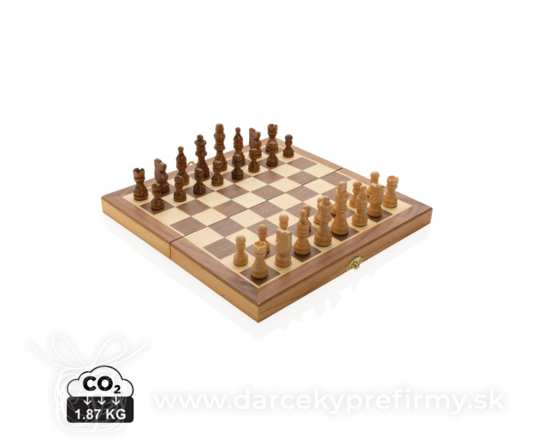 Prémiový drevený šach v skladacej šachovnici