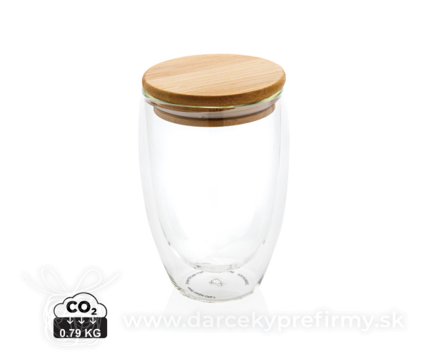 Pohár s bambusovým viečkom 350ml