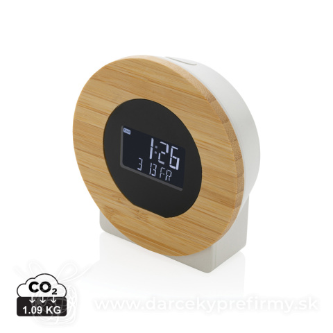 Obrázok produktu LCD stolné hodiny Utah z RCS rec. plastu a bambusu