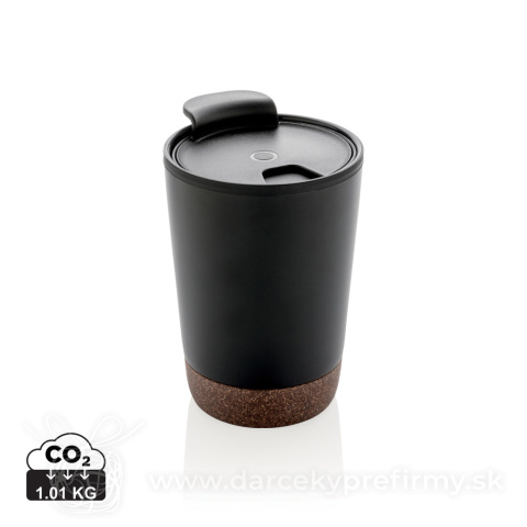 Obrázok produktu Korkový termohrnček z GRS recykl. plastu a ocele
