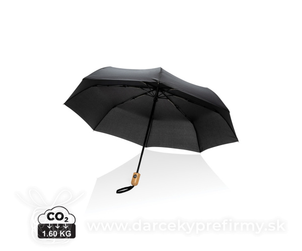 21" bambus auto-open/close dáždnik Impact zo 190T RPET AWARE